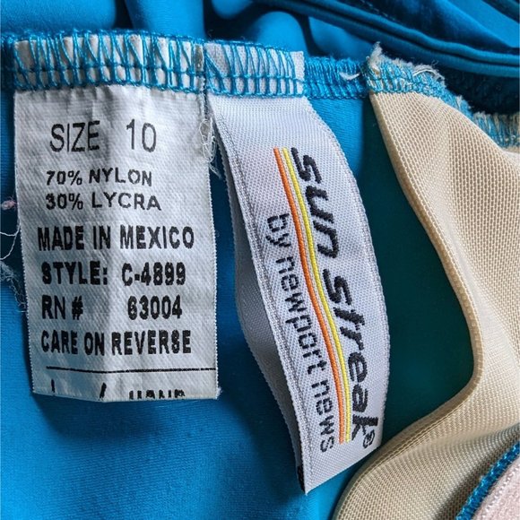 Sun Streak by Newport News one piece Swimsuit Vintage Size 10 - Picture 9 of 12